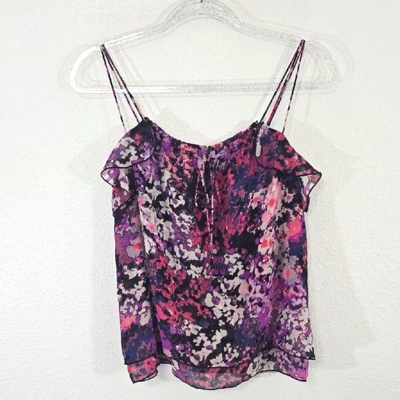 Express Floral Strappy Flowy Tank Top Boho Feminine Summer Vacation, size XS - Picture 1 of 6